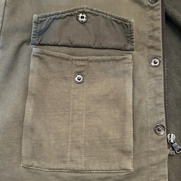 EXPRESS Women's Army Green Cotton Jacket - Picture 5 of 6